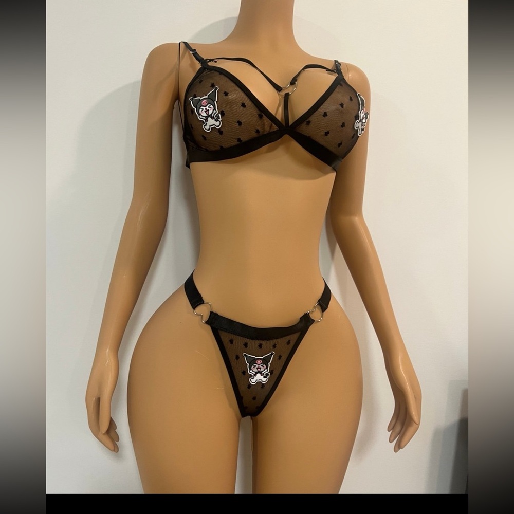 KUROMI LINGERIE SET BLACK